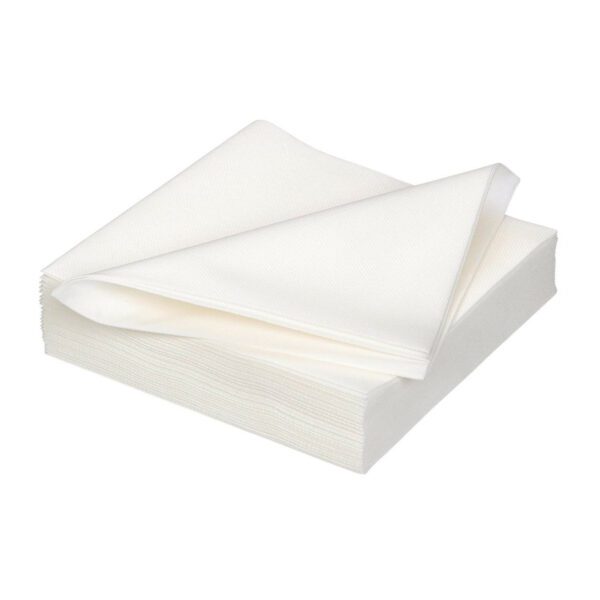 Serviette papier blanche 40x40.