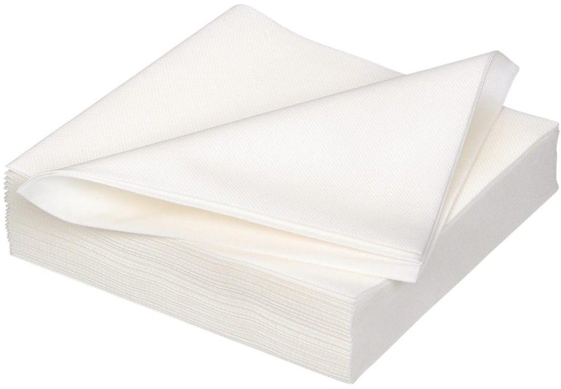 Serviette papier blanche 40x40.